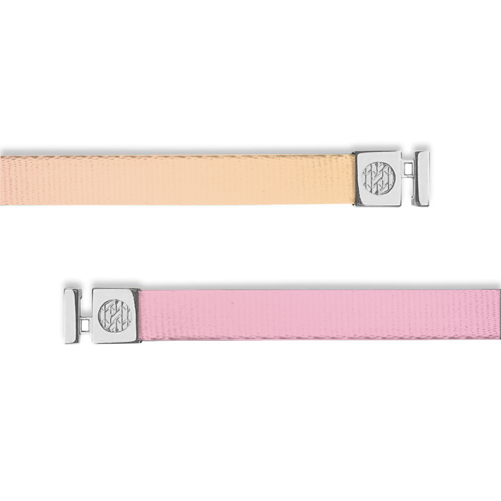Flat hoodie string that changes out. One side is pastel pink and fades into pastel orange on the other side.. Inside reads "Day By Day". Each end has silver metal aglets for changing the strings.