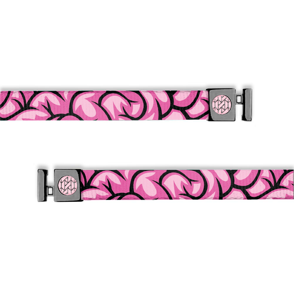 This is a hoodie string and only compatible with ZOX hoodies. The design is pink brains and has silver and pink aglets.
