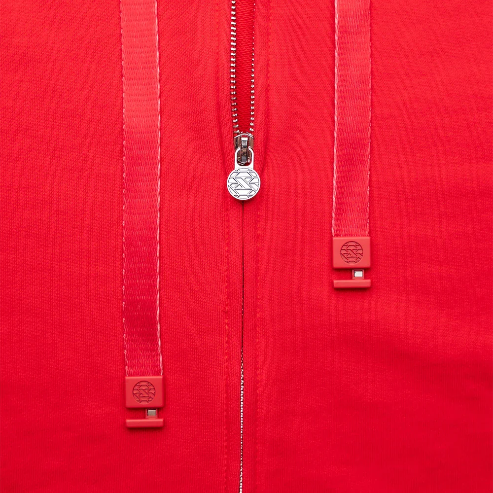 StringSwap Zip Hoodie - Crimson Red