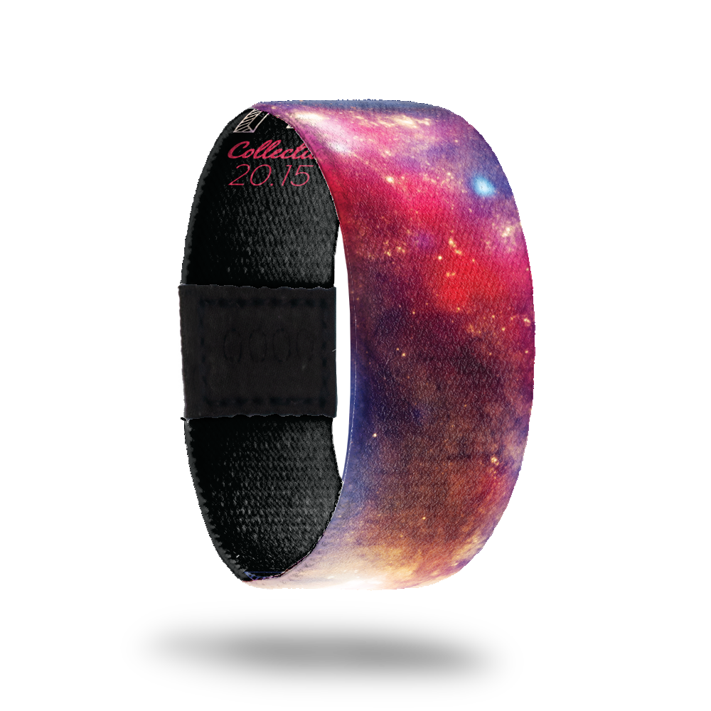Antennae-Sold Out-ZOX - This item is sold out and will not be restocked. Space Nebula scenes with pink and purple. Inside is solid black and reads Antennae.  