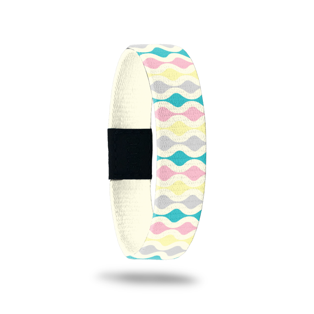 Be Nicer to Yourself-Sold Out - Singles-ZOX - This item is sold out and will not be restocked. Pale yellow with teal, pink, yellow and grey tear drops all over. Inside is solid pale yellow and says Be Nicer To Yourself. 