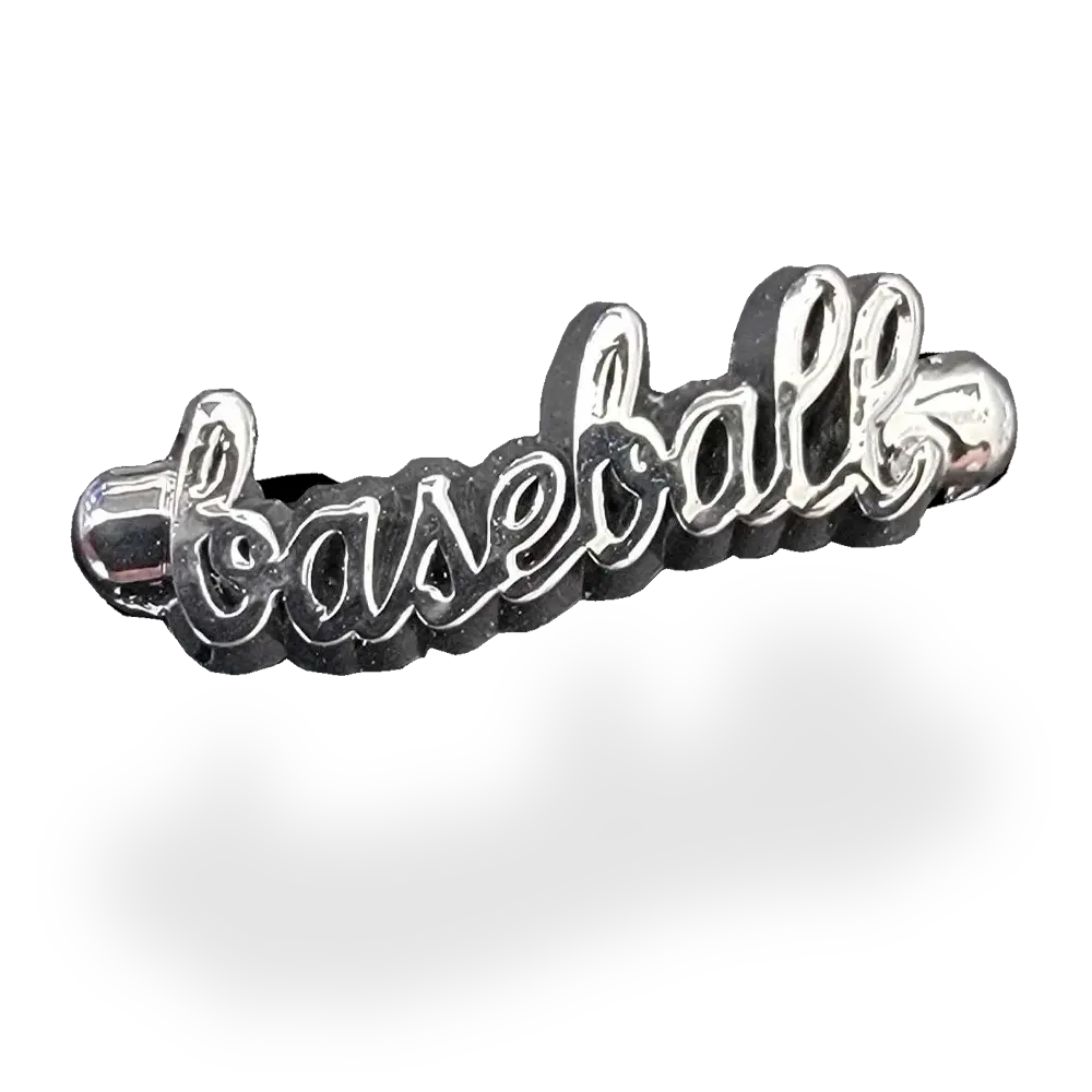 Baseball Text Charm
