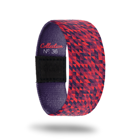 Beast-Sold Out-ZOX - This item is sold out and will not be restocked. Outside Design Dark purple and red diamonds and Squares with a weathered texture over. Inside Design Purple with “Beast.” cut out from the pattern on the front. Other text is in red.