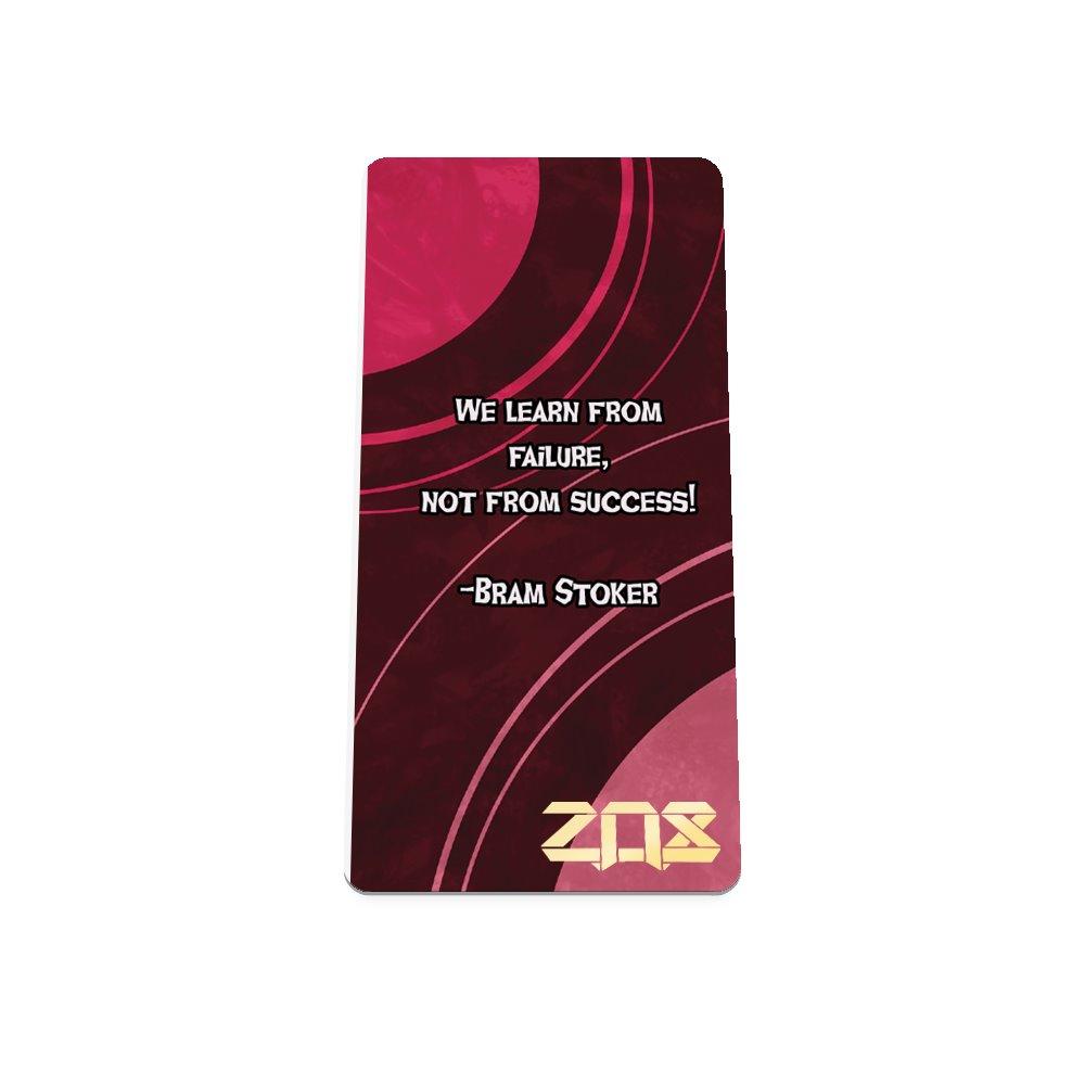 Back of Dracula cards says "We learn from failure, not from success.- Bram Stoker"