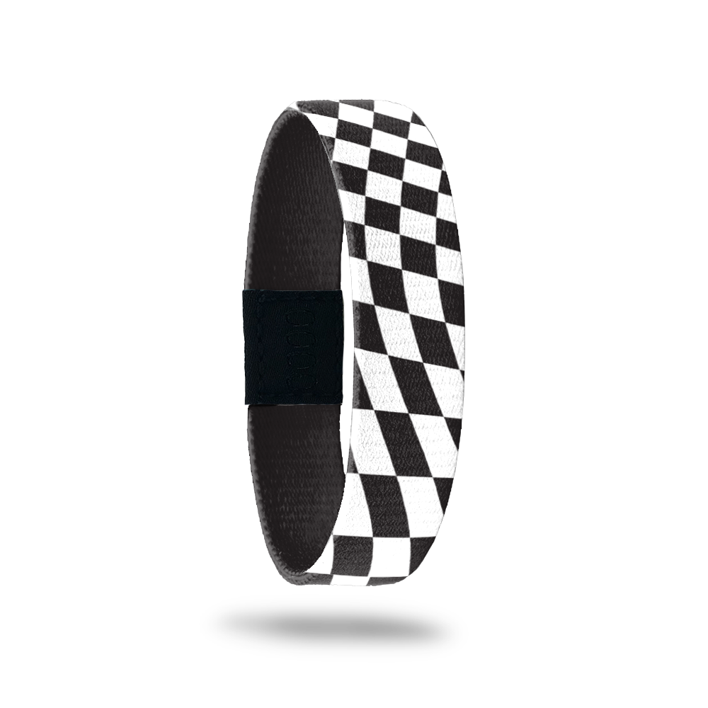 Outside Design of Go For It: checkered finishing flag design