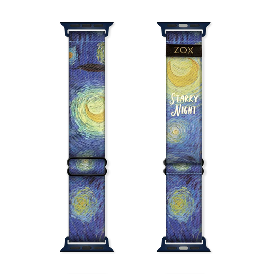 Watchband with Van Gogh's famous Starry Night paining. 