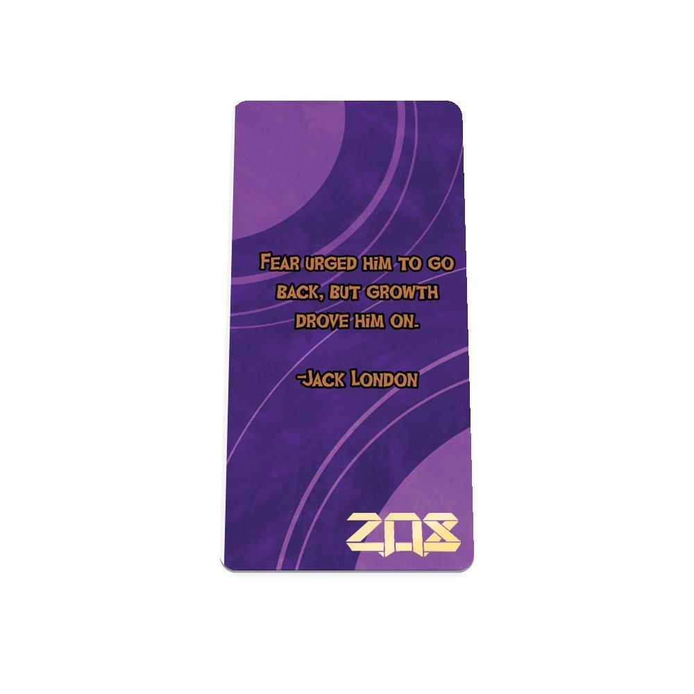 Back of the werewolf card says "Fear urged him to go back, but growth drive him on. - Jack London"