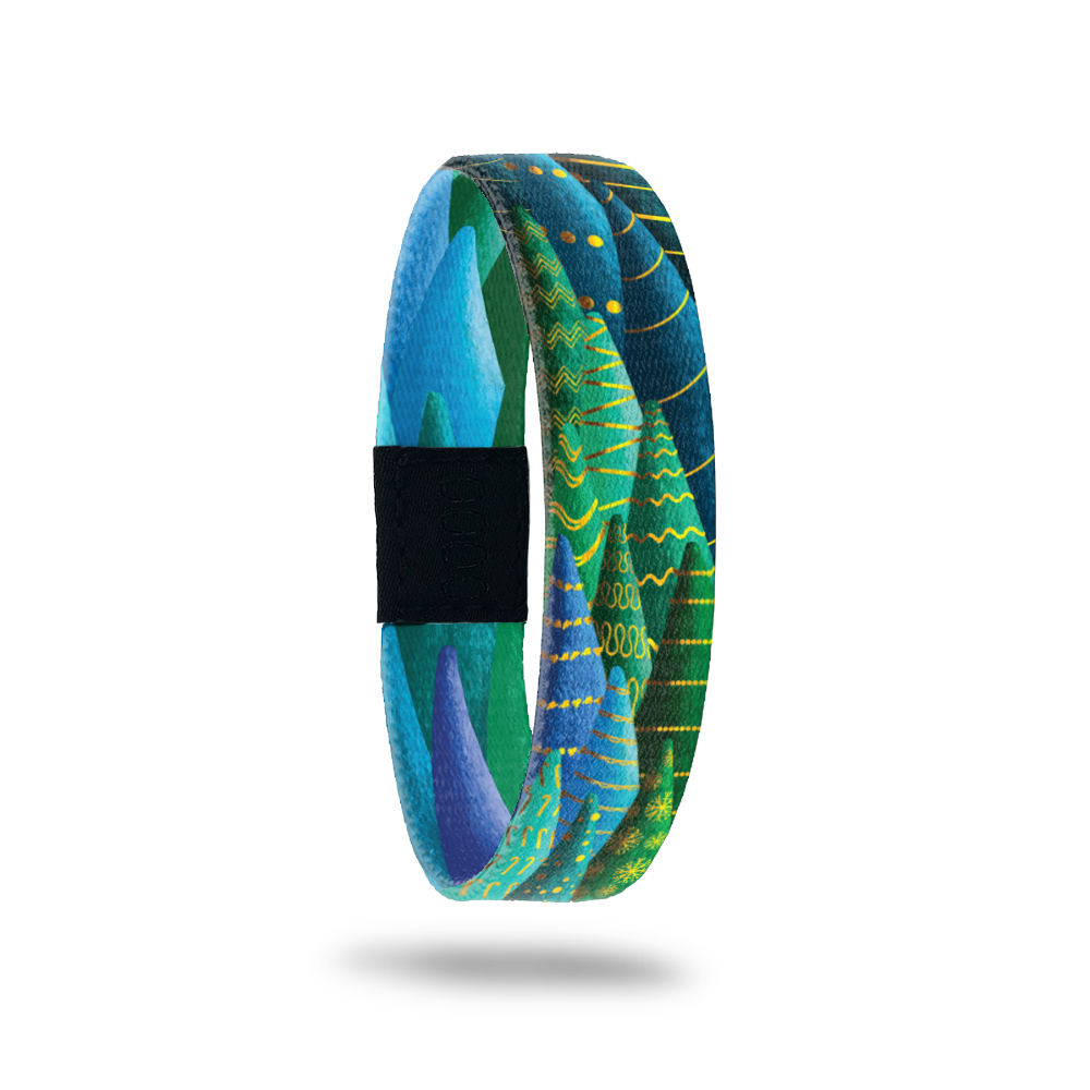 And They Were Happy Again-Sold Out - Singles-ZOX - This item is sold out and will not be restocked. Blue and green tress all over with gold designs on each one. Inside is the same and reads And They Were Happy Again. 