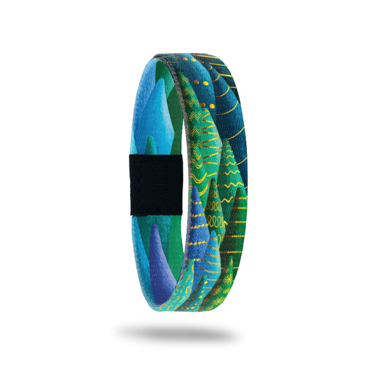 And They Were Happy Again-Sold Out - Singles-ZOX - This item is sold out and will not be restocked. Blue and green tress all over with gold designs on each one. Inside is the same and reads And They Were Happy Again. 