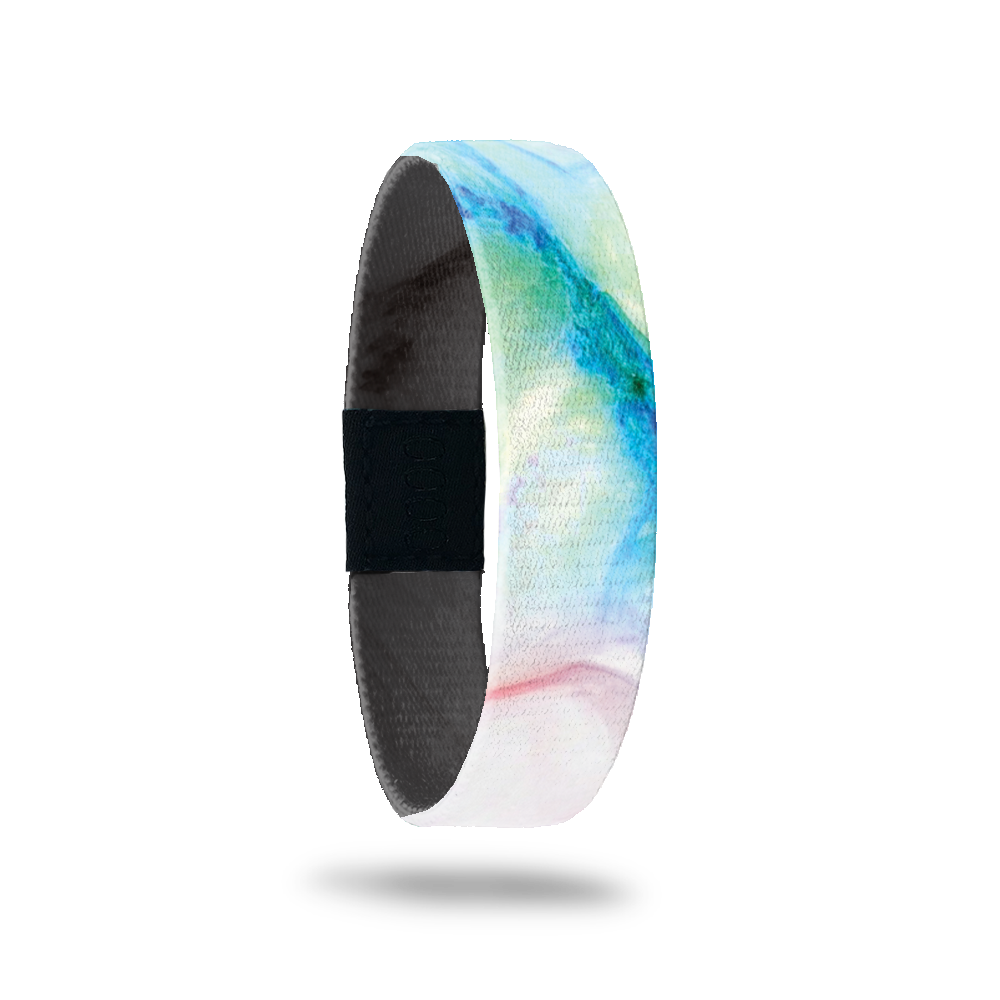 Outside Design of Do What You Love: white background with pink, green, and blue watercoloring over