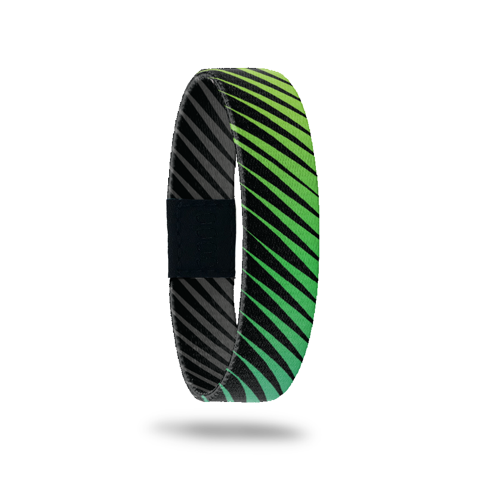 Outside Design of It’s Okay To Be Different: black and rainbow striped design