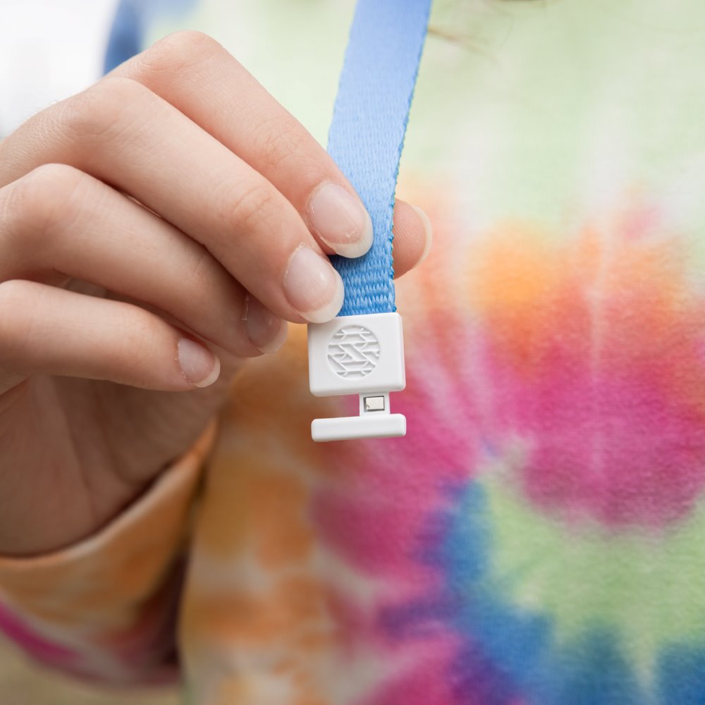 Closeup of the aglets on hoodie strings