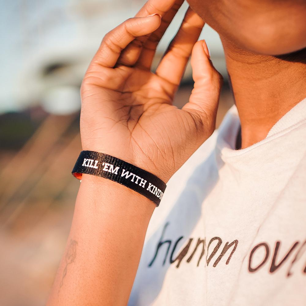 Lifestyle image of someone wearing Kill 'Em With Kindness 
