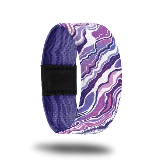 Outside design for Stand Out. Blended background with pink, shades of purple, and white